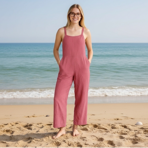 Jen's pirate booty pink jumpsuit size small - Picture 1 of 6